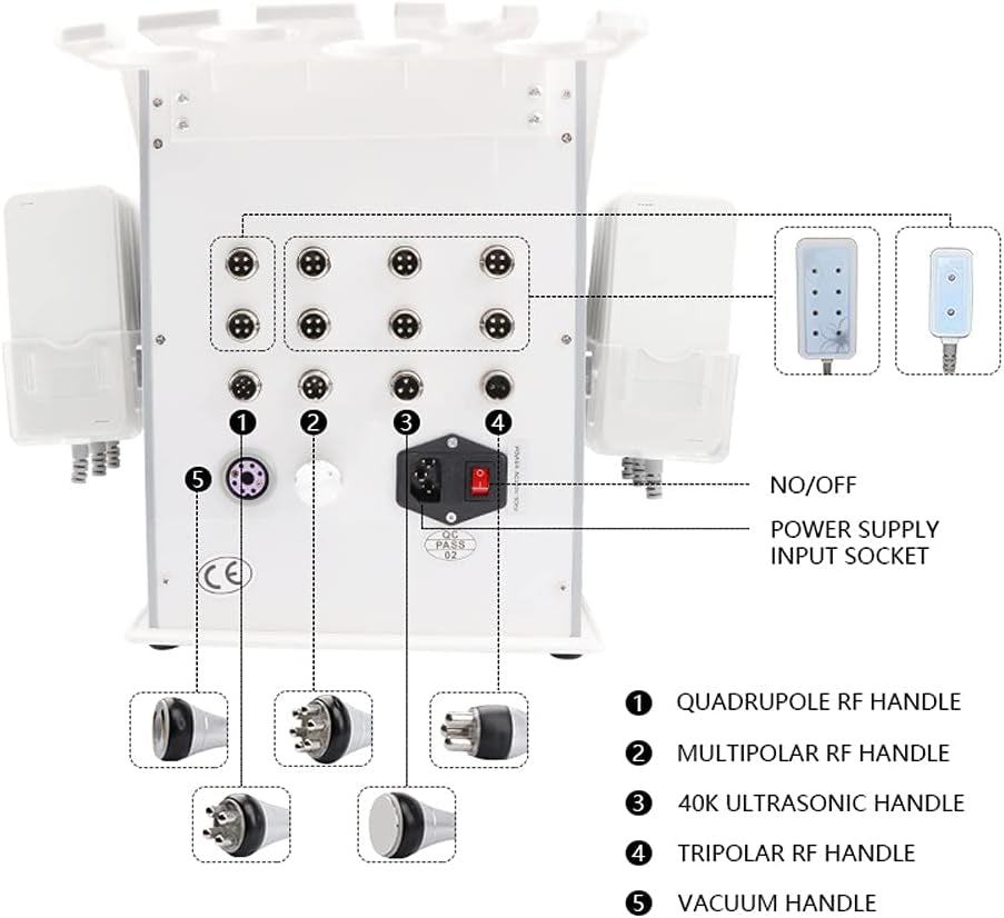 Appareil De Massage Professionnel 40 K RF À Ultrasons Pour La Liposuccion, Cavitation 6 En 1, Appareil De Massage Corporel Portable, Appareil À Vide RF Pour Soins De La Peau, Appareil De Cavitation