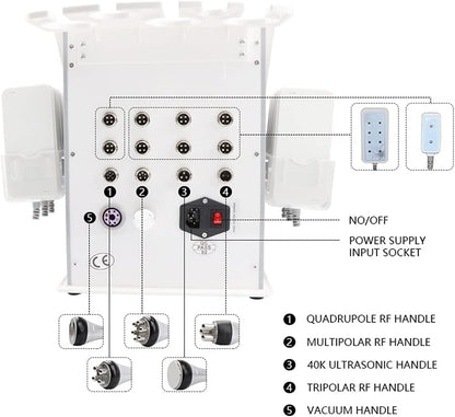 Appareil De Massage Professionnel 40 K RF À Ultrasons Pour La Liposuccion, Cavitation 6 En 1, Appareil De Massage Corporel Portable, Appareil À Vide RF Pour Soins De La Peau, Appareil De Cavitation