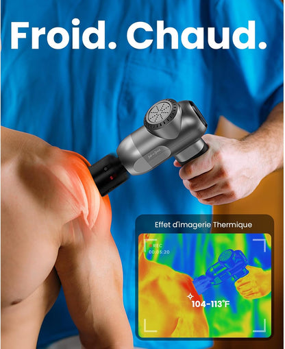 Pistolet De Massage Avec Thérapie Par Le Chaud Et Le Froid, Bob and Brad C2 Pro Masseur De Tissus Profonds Avec Chaleur,Pour Le Gymnase, La Maison, La Récupération, Le Soulagement De La Douleur