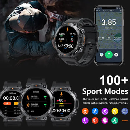 MEVADEN 1.39 Pouces HD Bluetooth Appel Montre Intelligente Hommes Sport Fitness Tracker Moniteur Cardiaque 400Mah Smartwatch Pour Android IOS MD56